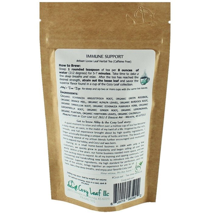 Cozy Leaf Gourmet Artisan Tea Blend Herbal Tea, Sleep Ease N30