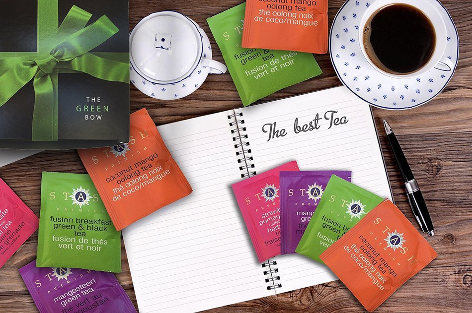 Custom Assorted Bigelow, Stash, Twining Teas (60 Count) - Variety Flavorful Sampler Caffeinated and Decaffeinated... N6