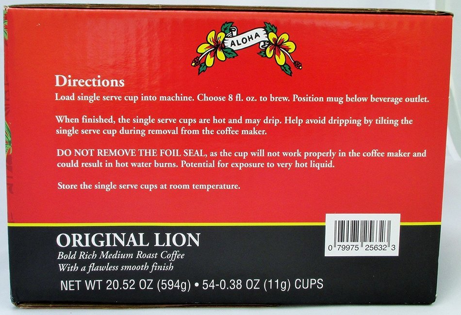Lion Coffee Original Flavor for Keurig K-cup Machines (54 Cups/box) N5