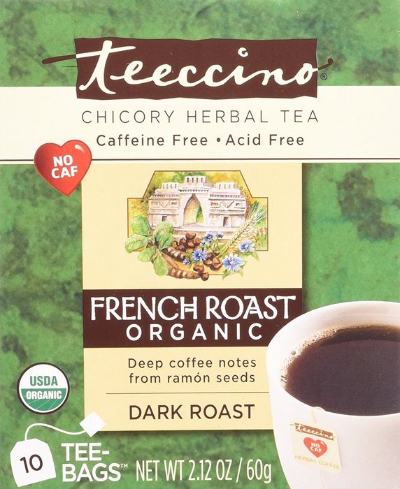 Teeccino Herbal Coffee Herbal Coffee Tee-Bags French Roast 10 Bags 1--Pack N2