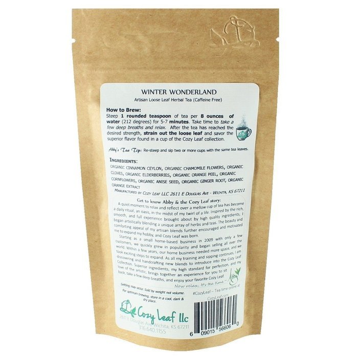 Cozy Leaf Gourmet Artisan Tea Blend Herbal Tea, Sleep Ease N33