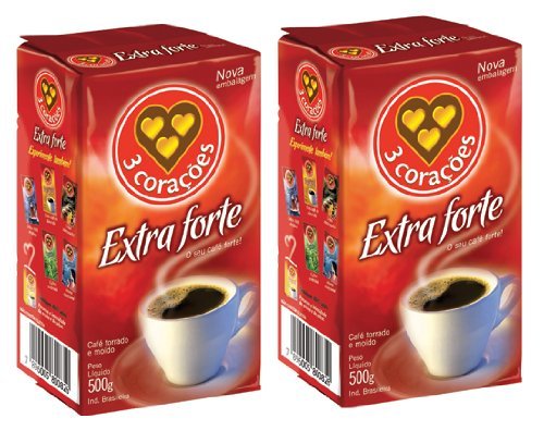 3 Cora&ccedil;&otilde;es Extraforte Coffee 500g || PACK OF 2