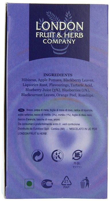 London Fruit & Herb Company Tea, Blueberry Bliss, 20 Count N4
