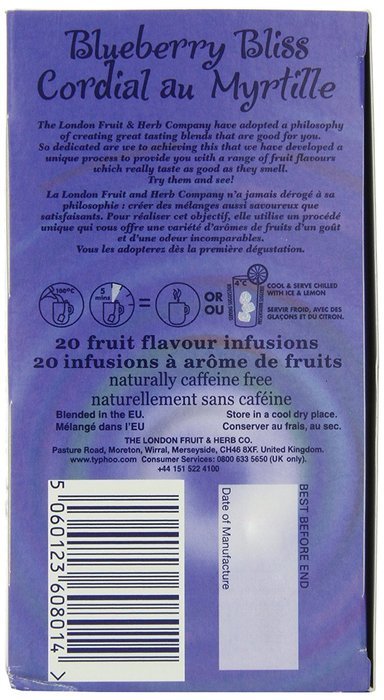 London Fruit & Herb Company Tea, Blueberry Bliss, 20 Count N5