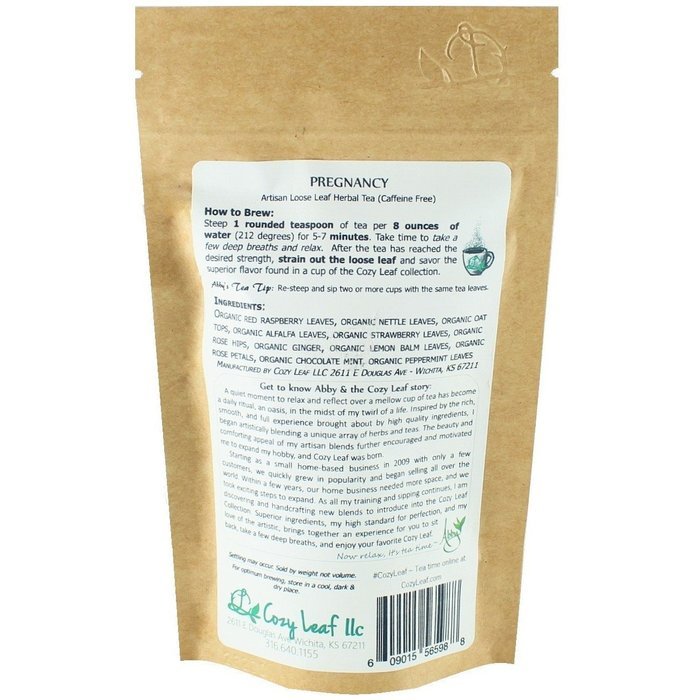 Cozy Leaf Gourmet Artisan Tea Blend Herbal Tea, Sleep Ease N42