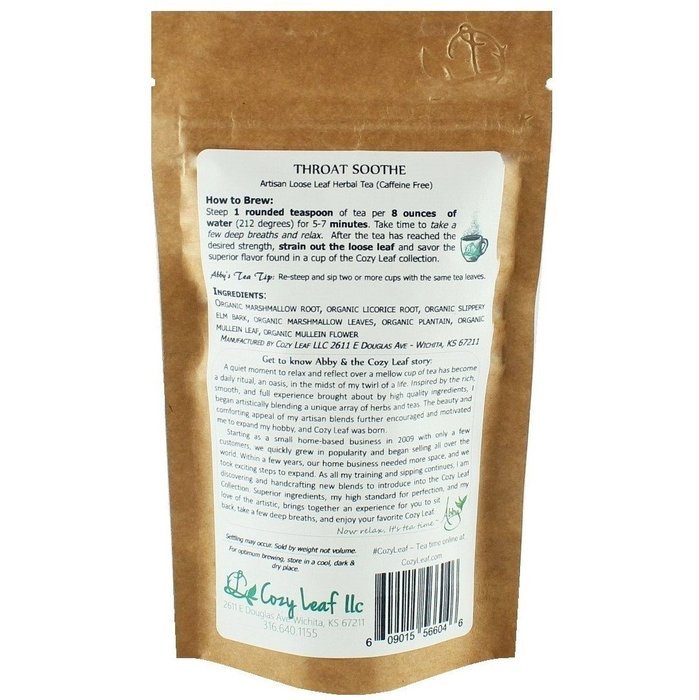 Cozy Leaf Gourmet Artisan Tea Blend Herbal Tea, Sleep Ease N44
