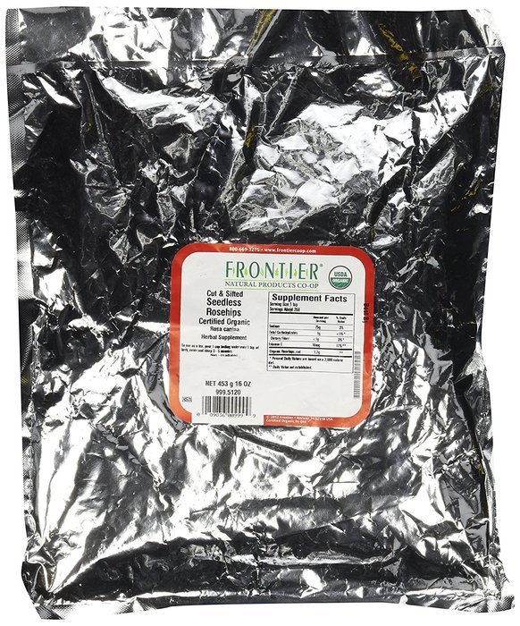 Rosehips, Seedless, Organic Frontier Natural Products 1 lbs Bulk N2