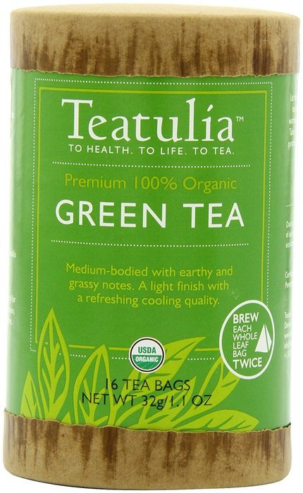 Teatulia Organic Green Tea, 16 Ct, Eco-Canister N2