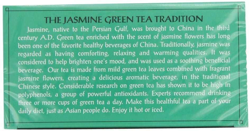 Triple Leaf Tea, Jasmine Green Tea, 20 Tea Bags (Pack of 6) N5