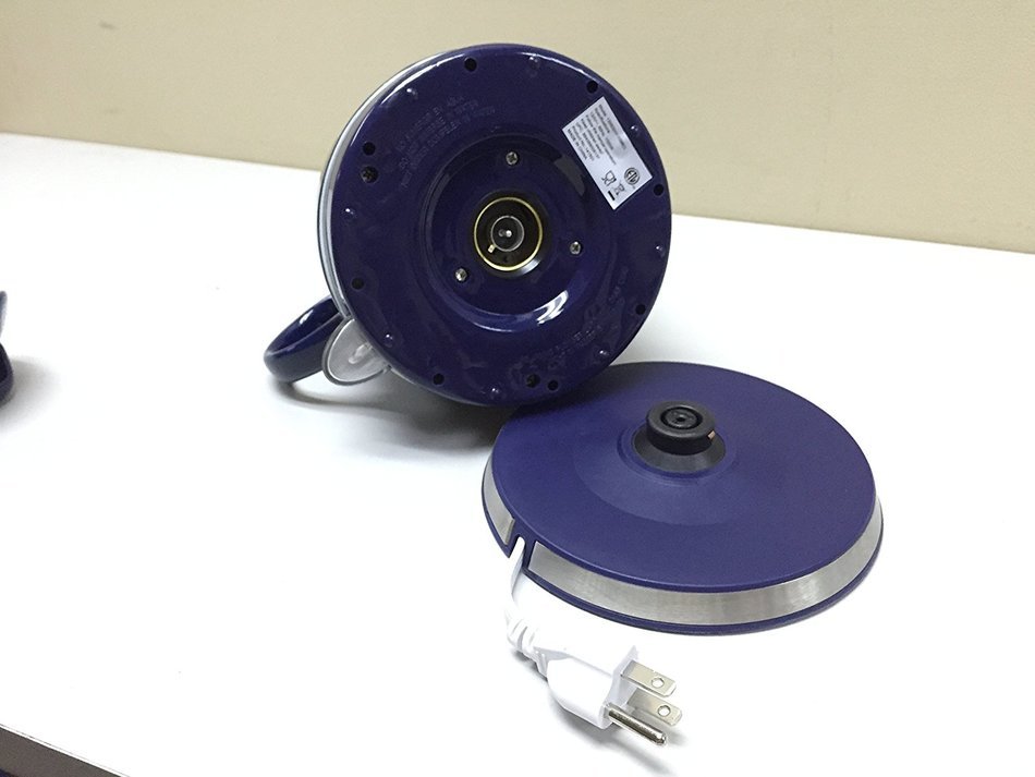 Fixture Displays Ceramic Electric Kettle with Polka Dots Blue White 13582 13582 N3