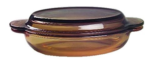 Corning Visions Amber Casserette w/ Lid ( 14 Oz / 6 1/2" ) ( V-14-B )