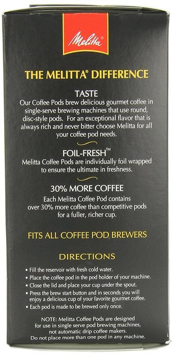 Melitta Coffee Pods, Buzzworthy, Dark Roast, 18-Count (Pack of 4) N3