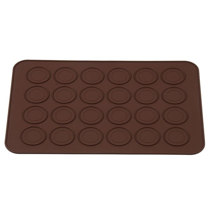 Silicone Pastry Cake Macaron Macaroon Baking Mould 24-cavity Baking Sheet Mat N2