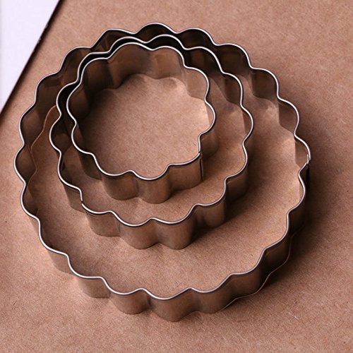 ASDOMO Peony Shape Sugarcraft Cake Decorating Cookies Pastry Baking Cutter Mould Tool 6 PCS 2 Sets N3