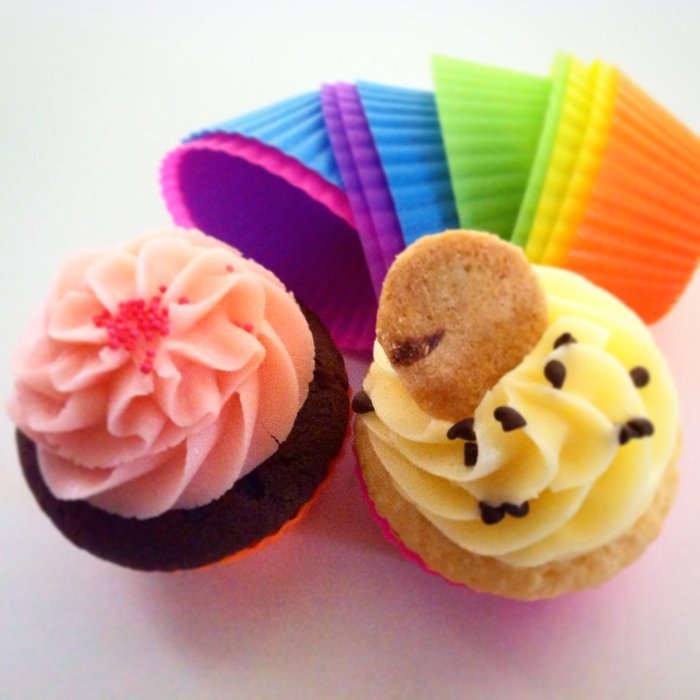 DGI MART 12pcs Round Shape Cake Mold Muffin Cups Soap Mold Pudding Jelly Cube Ice Cookie Sugar Pudding Chocolate... N5