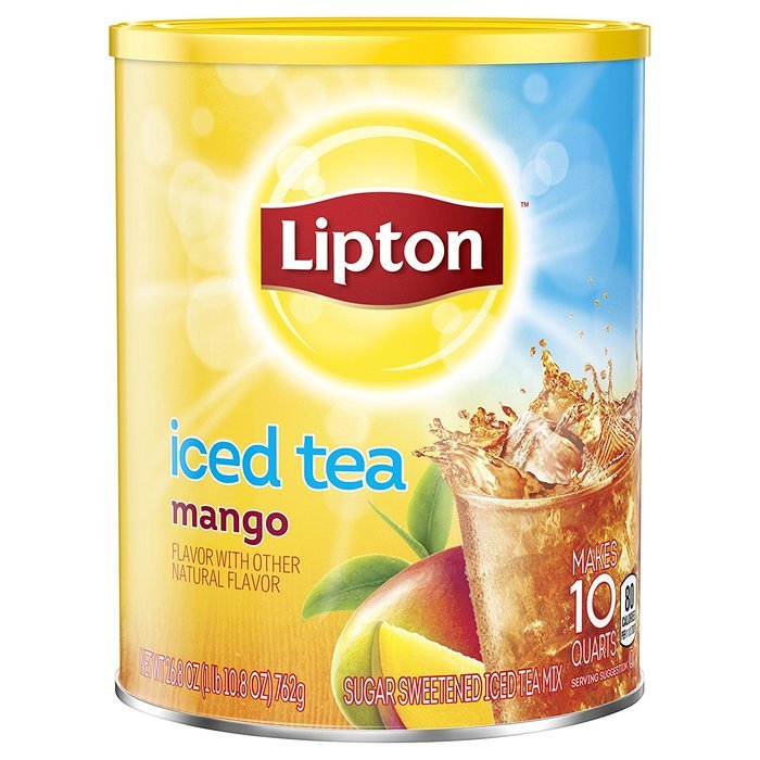 Lipton Iced Tea Mix, Mango Sweetened, 26.8 Ounce