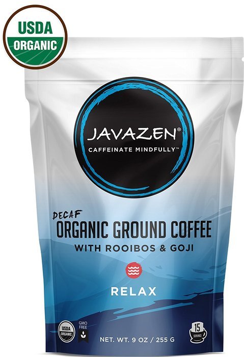 Javazen Hi-Caf Boost | Organic, Dark Roast, Ground Coffee with Yerba Mate and Acai | USDA Certified Organic, Non-GMO...