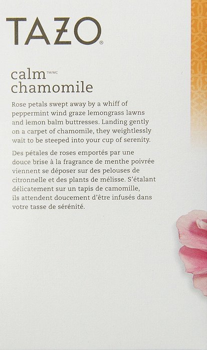 Tazo Calm-Chamomile Filter Bag Tea, 24 Count(Pack of 6)