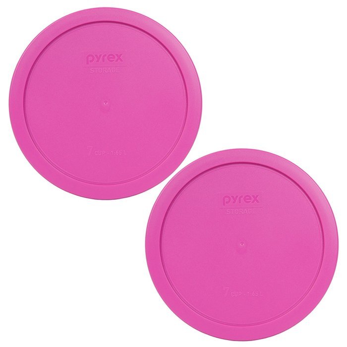 Pyrex 7402-PC Round 6/7 Cup Storage Lid for Glass Bowls (2, Pink) N6