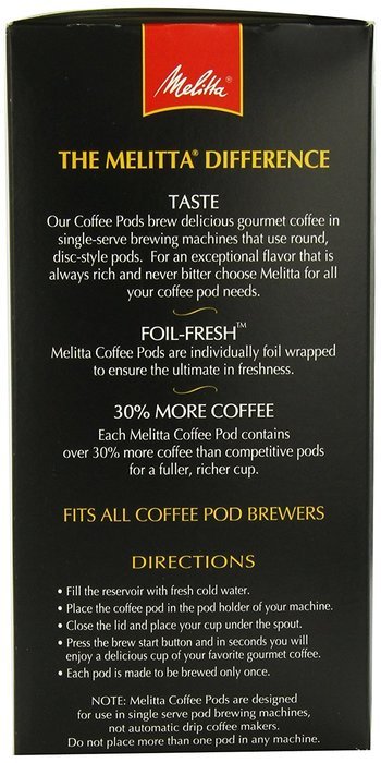 Melitta Coffee Pods, Buzzworthy, Dark Roast, 18-Count (Pack of 4) N7