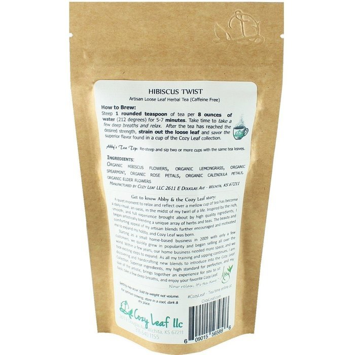 Cozy Leaf Gourmet Artisan Tea Blend Herbal Tea, Sleep Ease N59