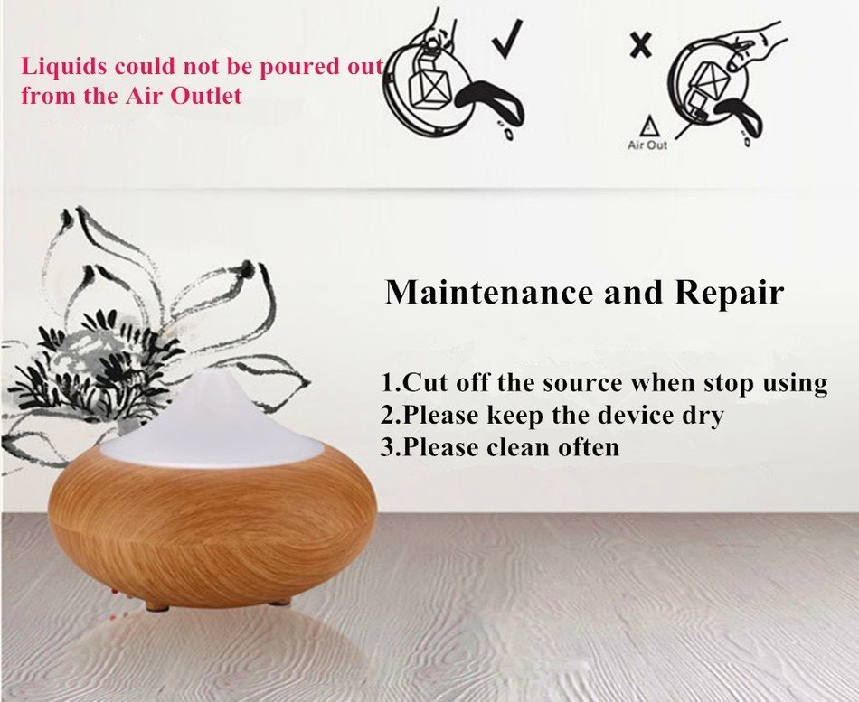 Essential Oil Diffuser Humidifier 150ml with 8-10 Hours Continuous Diffusing and Auto Shut-off - 2 Running Modes... N3