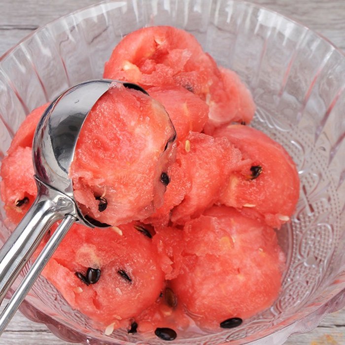 BBolive Stainless Steel Ice Cream Scoop with Trigger Release & Medium Cookie Dough Scoops & Melon Balls Spoon... N9