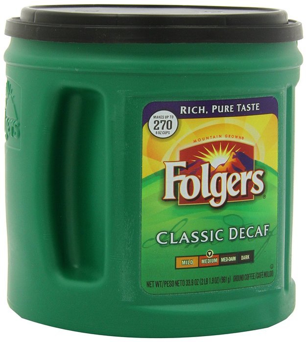 Folgers Classic Decaf Medium Roast - Makes 270 cups - 33.9oz (2lb 1.9oz) 961g N2