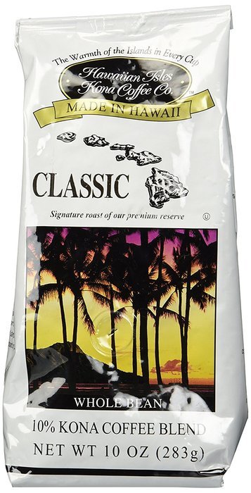 Hawaiian Isles Kona Classic Whole Bean Coffee N2