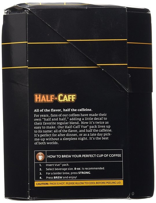 Green Mountain Coffee Half-Caff, Vue Packs for Keurig Vue Brewers (32 Vue Packs)