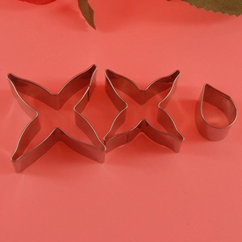 ASDOMO Peony Shape Sugarcraft Cake Decorating Cookies Pastry Baking Cutter Mould Tool 6 PCS 2 Sets N6