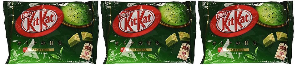 Japanese Kit Kat - Maccha Green Tea Bag 4.91 Oz (Pack of 3)