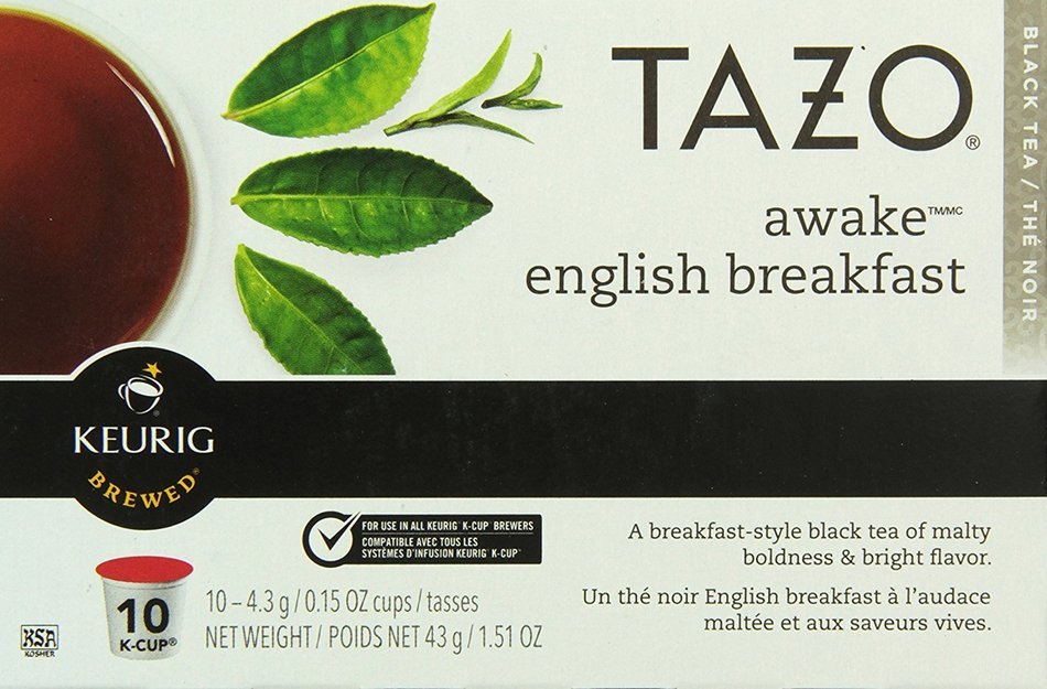 Tazo Tea K-Cup Awake, K-Cup Portion Pack for Keurig K-Cup Brewers, 10- Count (Pack of 3) N2