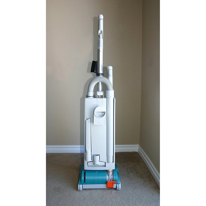 SEBO 9591AT Essential G1 Upright Vacuum with 12-Inch Power Head, Light Gray and Teal - Corded N7