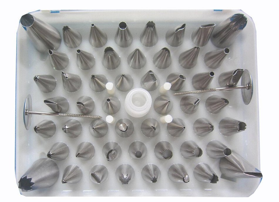 Yingwei 52 Steel Icing Piping Nozzles Tips Set Cake Decorating Sugarcraft