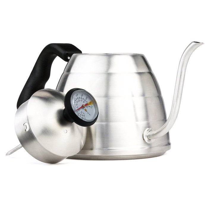 Chef's Medal 304 Stainless Steel Pour Over Coffee and Tea Kettle with Insulated Thermometer and Slim Gooseneck...