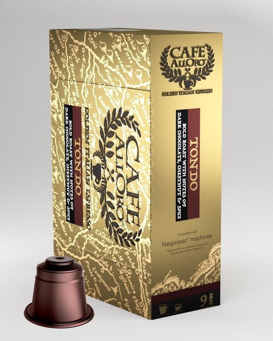 Caf&eacute; AllOro Ultra Premium Italian Espresso & Lungo Coffee Nespresso Compatible Variety Pack Capsules, Golden Italian...
