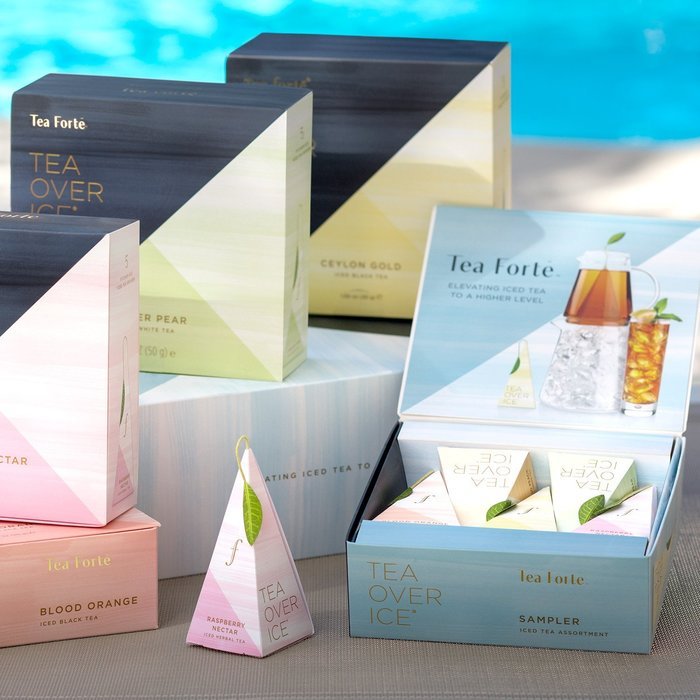 Tea Forte TEA OVER ICE Blends, Five Iced Tea Infusers, Mango Peach Green Tea N3