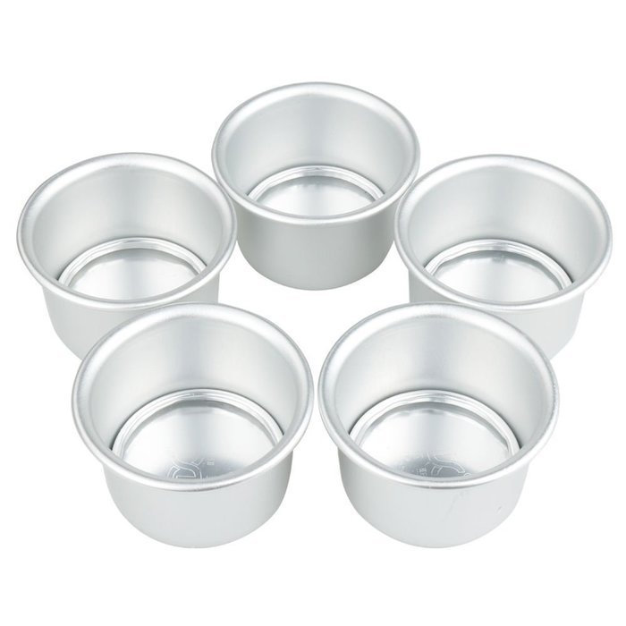 Lariy 5Pcs DIY Aluminum Alloy Non-stick Round Cake Baking Mould Pan Bakeware Tool N3