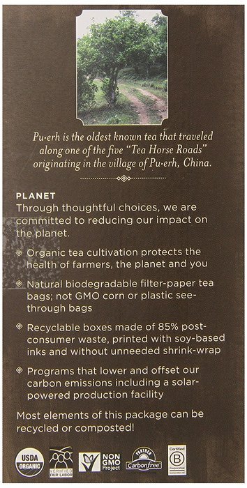 Numi Chocolate Pu-Erh Tea, 16 Count (Pack of 6) N3