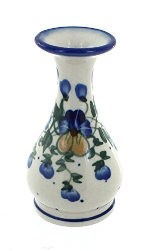 Polish Pottery Pansies Bud Vase