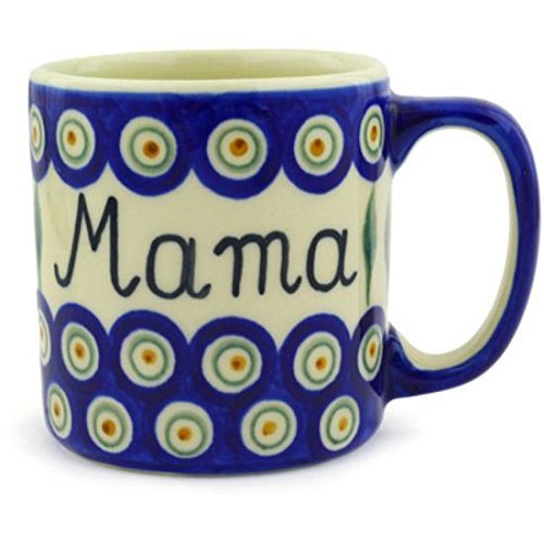 Ceramika Bona H7370E Polish Pottery Ceramic Mug Hand Painted, 12-Ounce