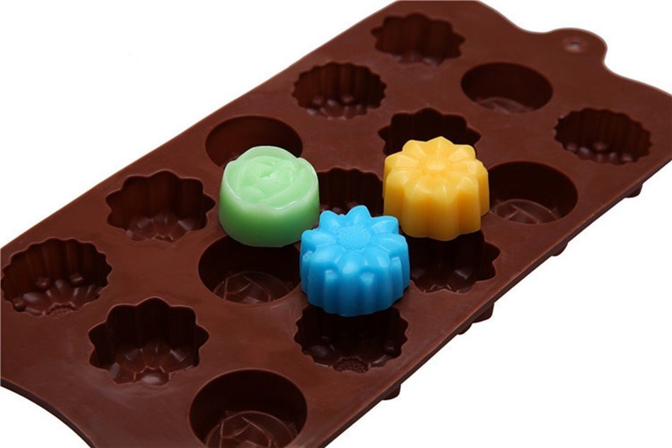 Yunko Various Flower Ice Cube Silicone Mold Chocolate Candy Mold Fondant Cake Decorating Mold N2