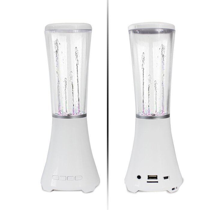abcGoodefg&reg; Dancing Water Speakers Bluetooth Light Show Music Fountain Speaker with Subwoofer White N9
