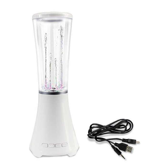 abcGoodefg&reg; Dancing Water Speakers Bluetooth Light Show Music Fountain Speaker with Subwoofer White N11