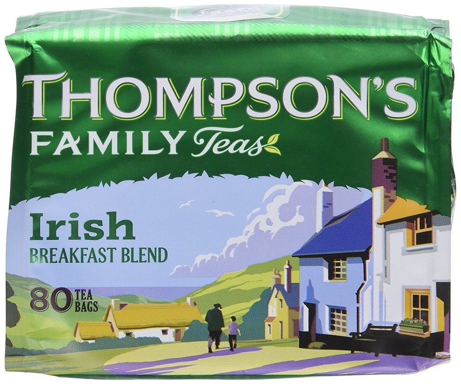 Thompson's Punjana Irish Breakfast 80 Teabags (8.82 Oz) (Pack of 2)