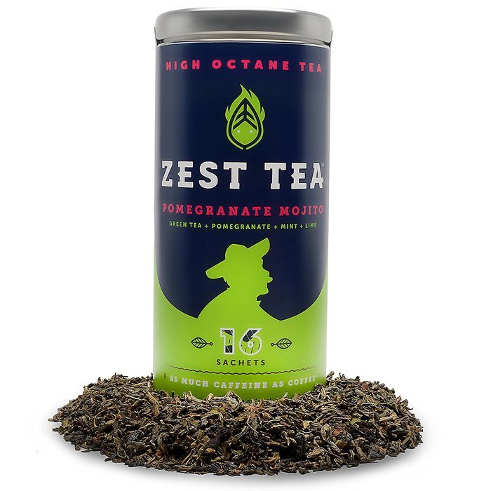 Energy Tea - High Caffeine Mojito Green Tea - 140 Mg Of Caffeine Per Bag (16 Tea Sachets) N6