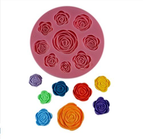 Autek Various Rose Fondant Soap Sugar Craft Cake Cookie Decorating Silicone Mold #132 N2