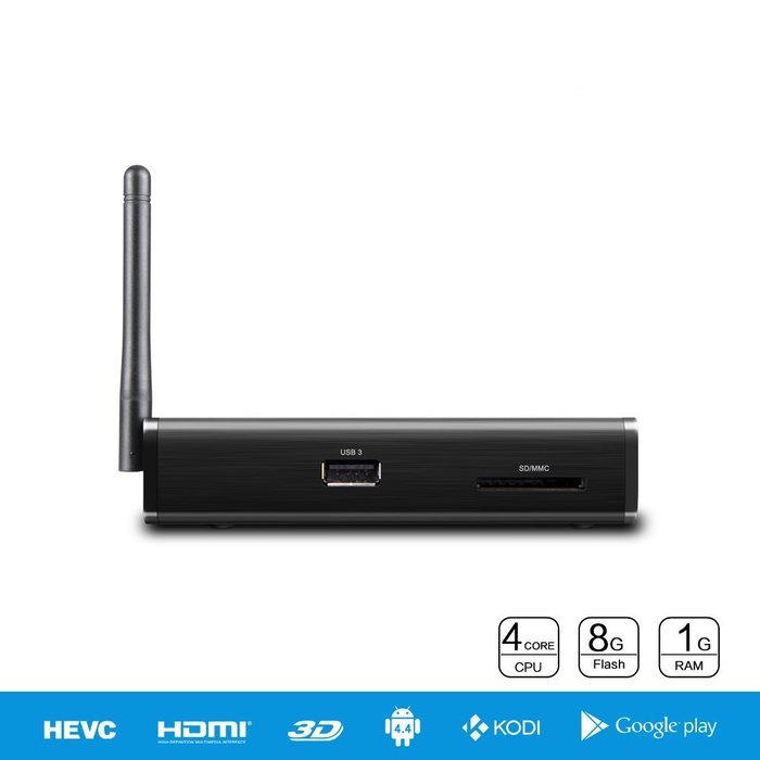 HiMedia Q3 Quad Core Android 4.4 TV Box AirPlay Miracast 4Kx2K 3D KODI DTS H.265 Hardware Decoding Player (US...