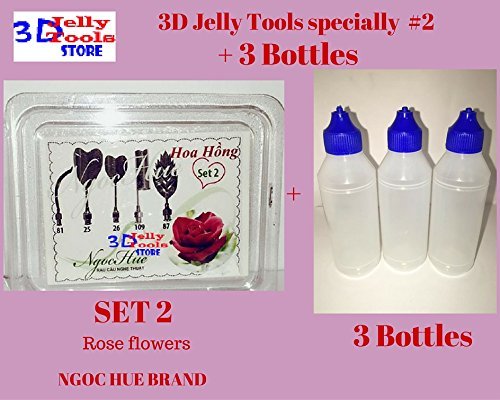 3D Jelly Tools specially -Type 2 - Rose flowers and 3 bottle N2